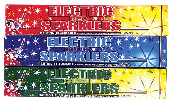 SHOGUN COLOR SPARKLERS RED, BLUE, GREEN 10"